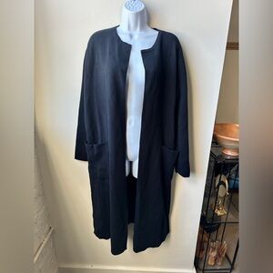 Joe Fresh Longline Knit Cardigan, Black, M, Pre-loved